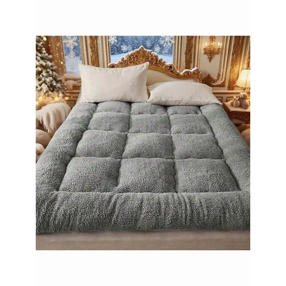 Ultra-Soft Thick Mattress Pad - Foldable Portable Machine Washable for Dorms/Bedrooms/Hotels (Back-To-School/Christmas Guest Room Essential)Twin