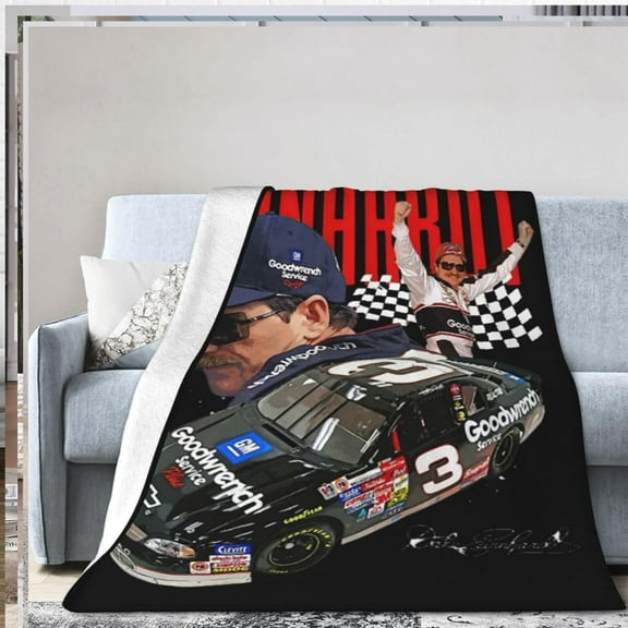 Ultra Soft Throw Blanket Dale Shirt Number 3 Earnhardt Flannel Light Weight Warm Blanket for Living Room/Bedroom 40"X30"