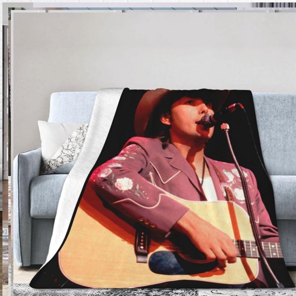 Ultra Soft Throw Blanket Flannel Dwight Music Yoakam Theme Light Weight Warm Blanket for Living Room/Bedroom 40"X30"