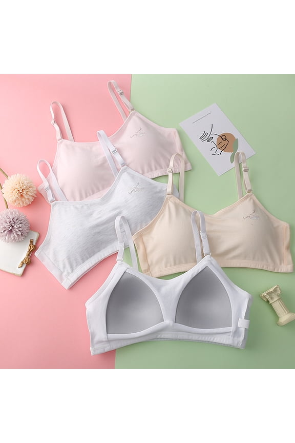 Ultra-Soft Training Bra for Girls: Seamless Construction with Light Cushioning, No Wire Chafing, Adjustable Shoulder Straps and Band for a Customizable Fit (Sizes A-Cup)