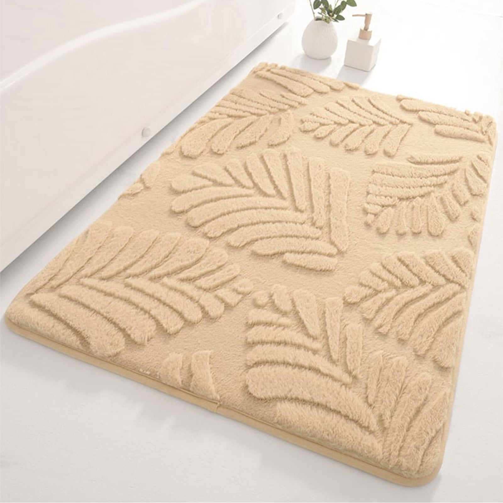 Ultra Soft Velvet Rugs Bathroom Floor Mat, Water Absorbent Bath Mat, Extra Large Bathroom Rug