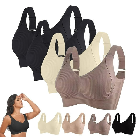 Ultra-Soft Wire-Free Bra For Women - Plus Size Front Closure Bralette With Anti-Sagging Support, Seamless & Breathable Everyday Wear