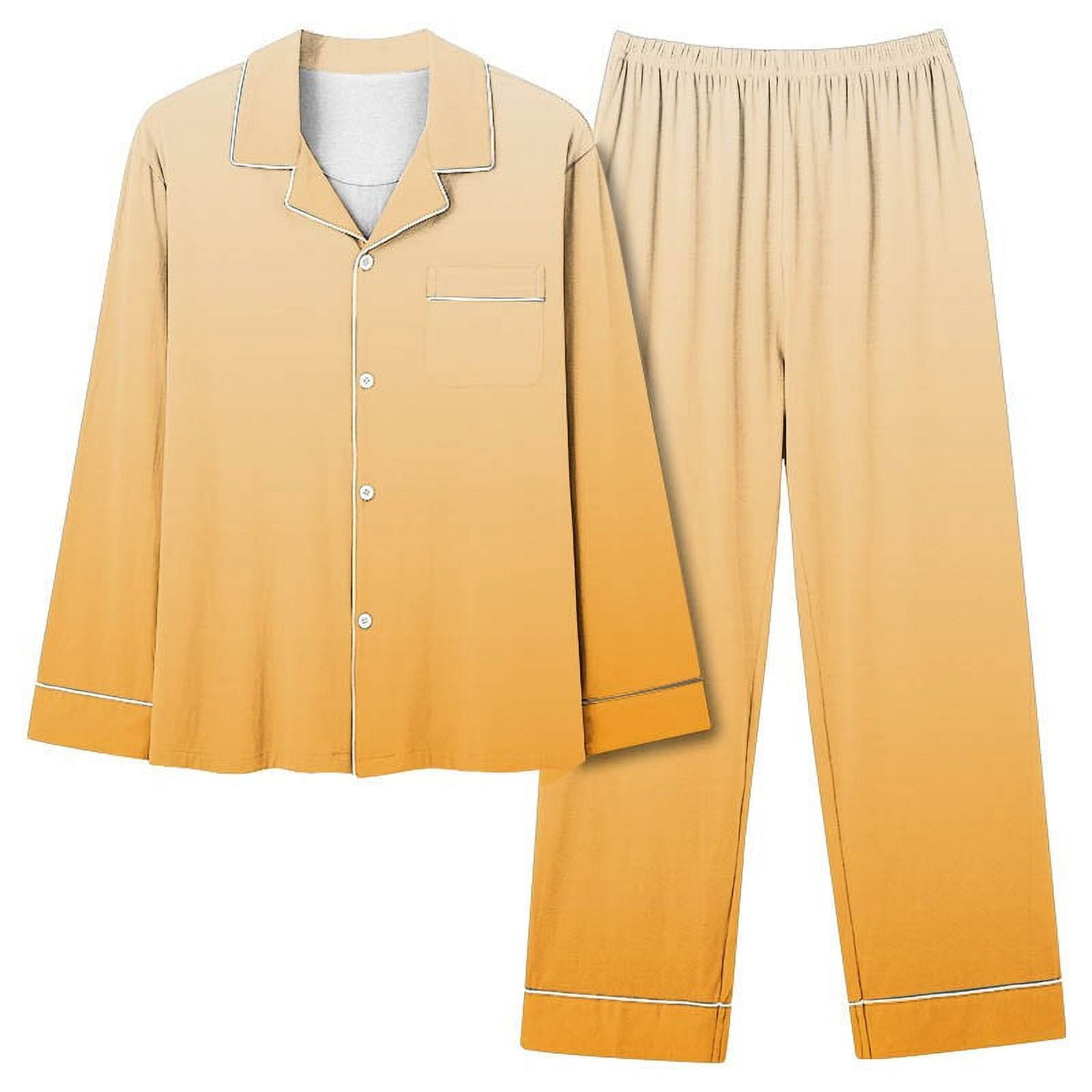 ALKONG DANZAM Women's Plaid Pajama Set – Long Sleeve Button-Down Top & Pants, Cotton Loungewear