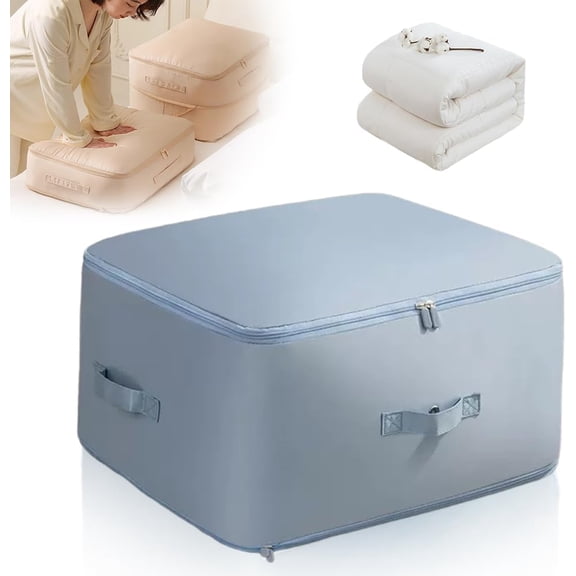 Ultra Space Saving Self Compression Organizer, 2026 Upgrade Space Saver Quilt Compression Storage Bag, Premium Comforter Storage Bag for Storage Comforter Blanket