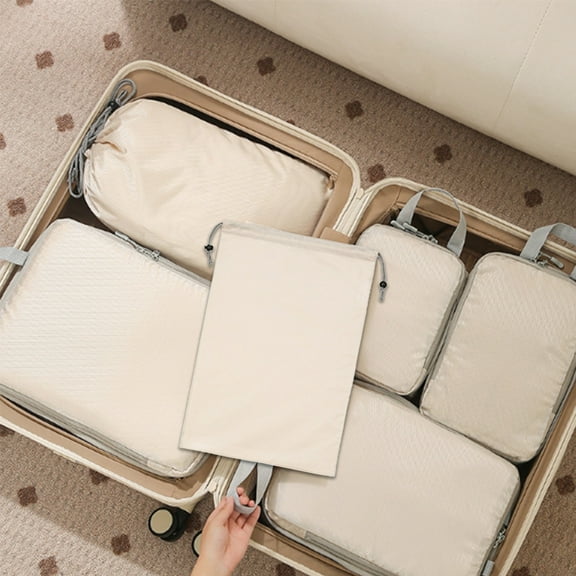 Ultra Space Saving Self Compression Organizer Set of 5, Upgrade Space Saver Quilt Compression Storage Bag, Premium Comforter Storage Bag Packaging Cube Bedding Storage Bag