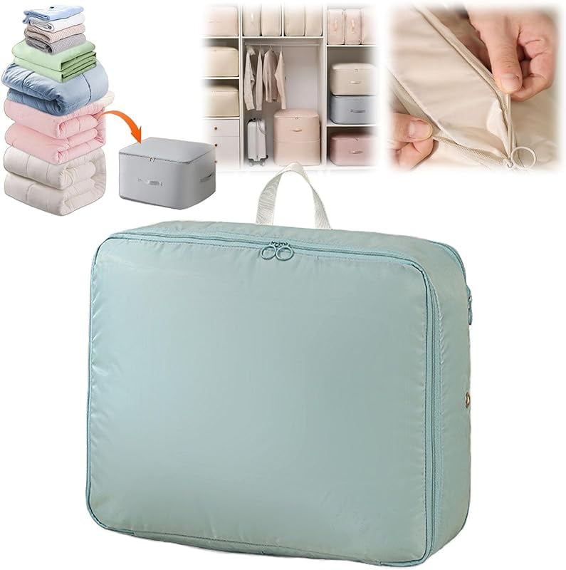 Ultra Space Saving Self Compression Organizer, Packing Cubes Compression Organizer da viaggio a forma di cubo autocompressione, organizzatore salvaspazio per consolatore (Kaki, M