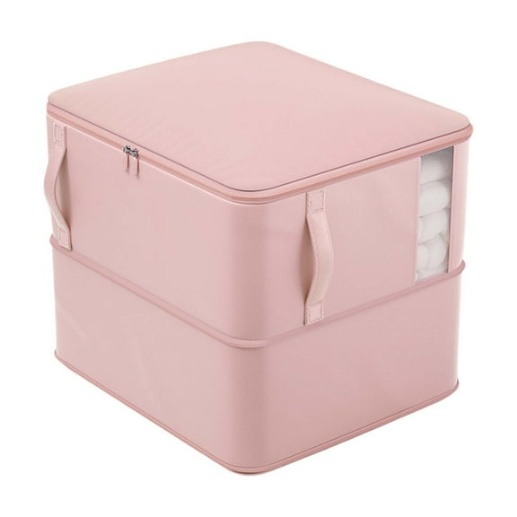 Ultra Space Saving Storage Bags with Zipper, Clothing Comforter Storage Bag, Large Capacity Ultra Space Saving Self Compression Organizer for Bedding, Pillow, Duvet, Sheet Storage