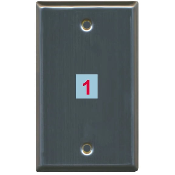 Ultra Spec Cables 1 Port Custom Keystone Wall Plate Stainless Steel