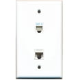 thumbnail image 1 of Ultra Spec Cables 1 Port Phone 1 Cat5e Ethernet Wall Plate Solid, 1 of 1