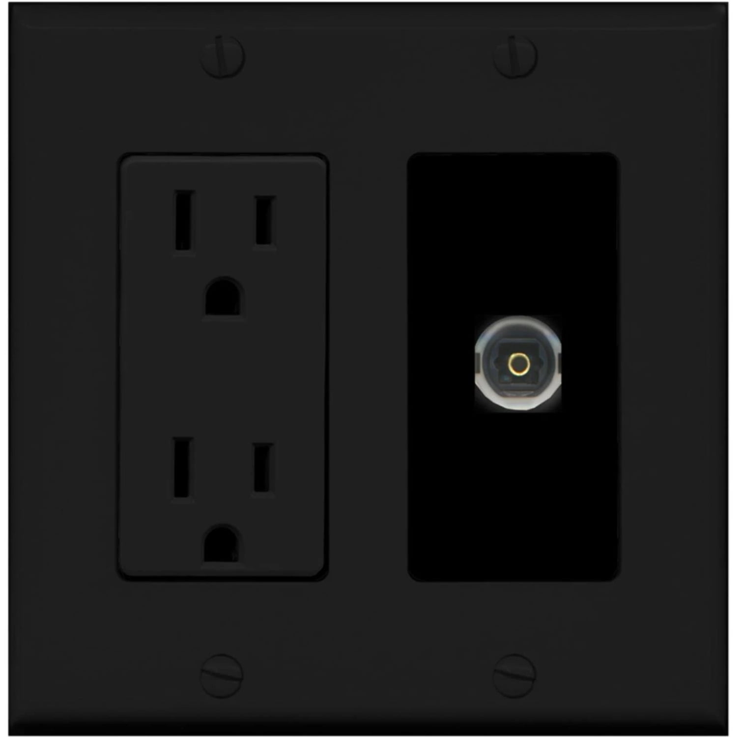 Ultra Spec Cables 1 Port Toslink-Optical Digital Audio Wall Plate w ...
