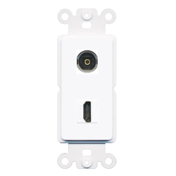 Ultra Spec Cables 1 Port Toslink-Optical Port 1 HDMI Wall Plate Rocker