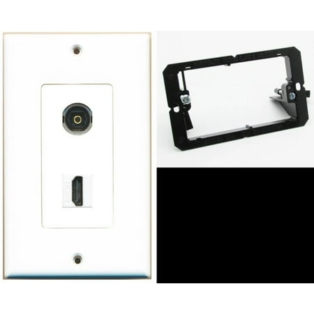 Ultra Spec Cables 1 Port Toslink-Optical Port 1 HDMI Wall Plate w/Mounting Bracket
