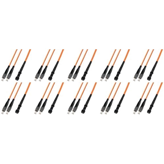 Ultra Spec Cables 100M Multimode Duplex Fiber Optic Cable (50/125) - FC to MTRJ (10 Pack)