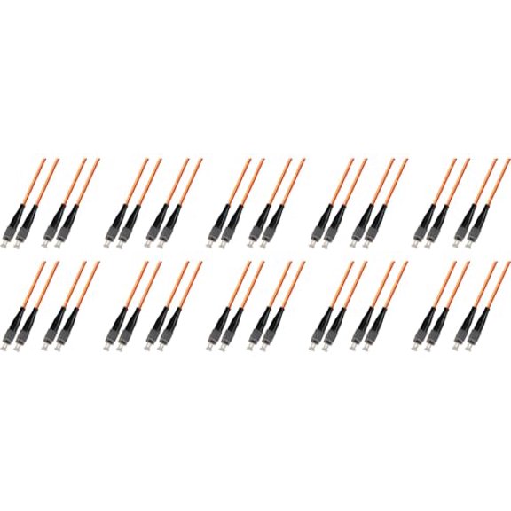 Ultra Spec Cables 100M Multimode Duplex Fiber Optic Cable (62.5/125) - FC to FC (10 Pack)