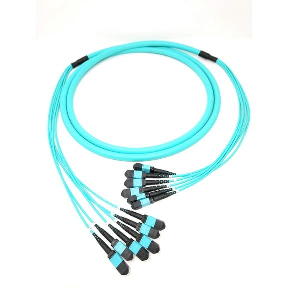 Ultra Spec Cables 10G, 72 Fiber Trunk Cable, MTP Female x 6 to MTP Female x 6, OM3, 50/125, Straight Through, OFNR - 2 Meter