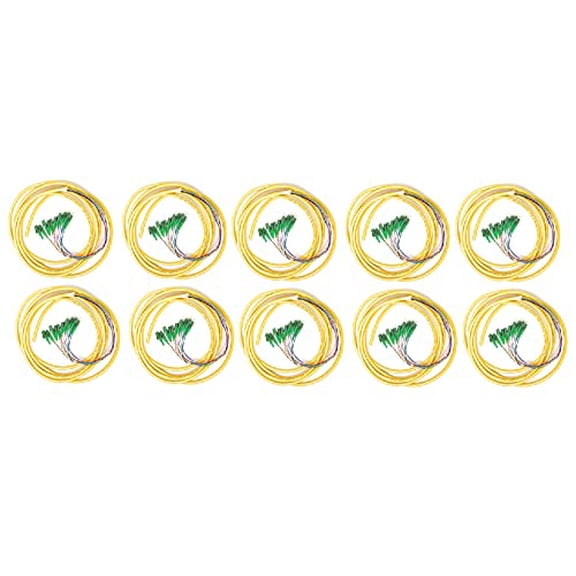 Ultra Spec Cables 12 Strand Singlemode LC-APC Fiber Pigtail, 3 Meter - 10 Pack for Splice