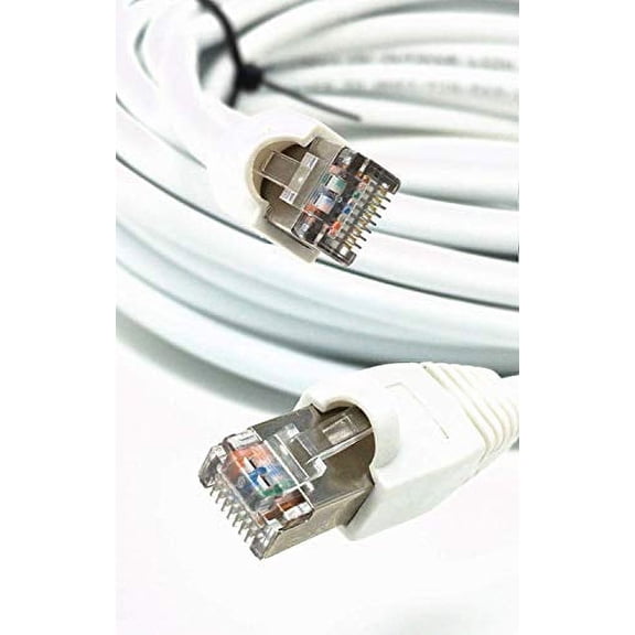 Ultra Spec Cables 200ft White Cat5e Outdoor Waterproof Ethernet Cable Direct Burial