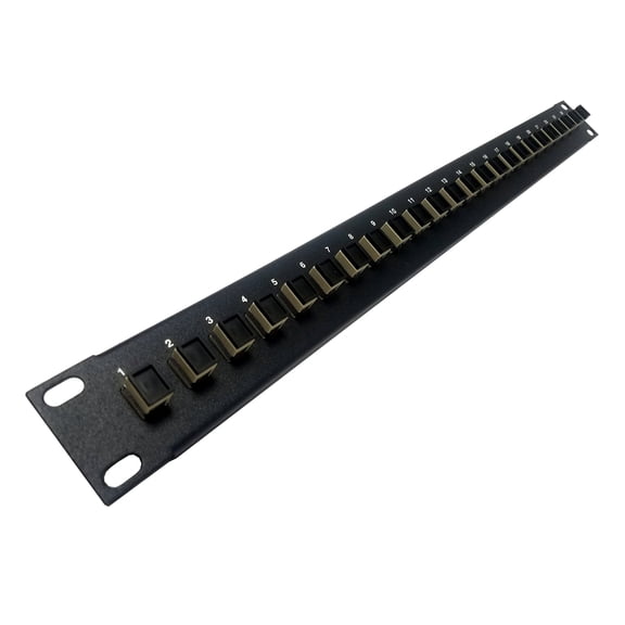 Ultra Spec Cables 24 Port SC Fiber Patch Panel Multimode (Beige Couplers) (Loaded 1u) 19"