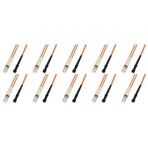 Ultra Spec Cables 25M Multimode Duplex Fiber Optic Cable (50/125) - LC to MTRJ (10 Pack)
