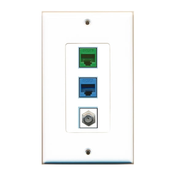 Ultra Spec Cables 3 Port Custom Keystone Wall Plate DecorZ