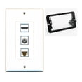 thumbnail image 1 of Ultra Spec Cables 3 Port Custom Keystone Wall Plate w/Mounting Bracket, 1 of 1