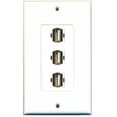 thumbnail image 1 of Ultra Spec Cables - 3 Port Usb A-A Decorative Wall Plate, 1 of 1