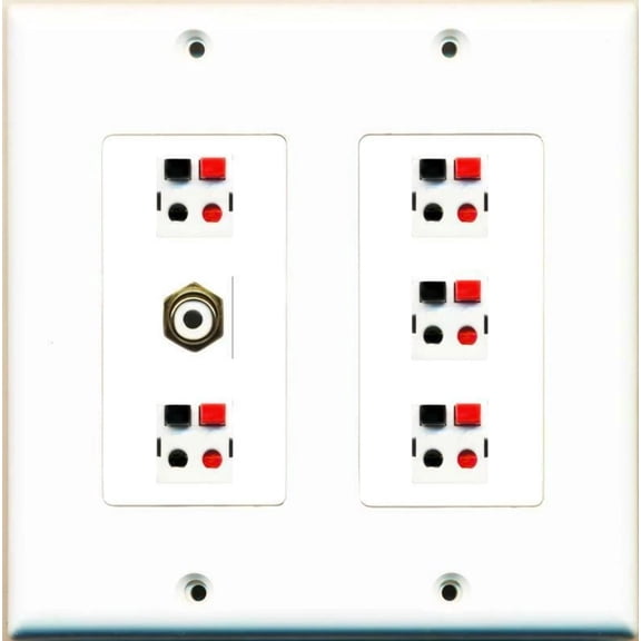 Ultra Spec Cables 5 Port Speaker 1 x RCA F/F Wall Plate