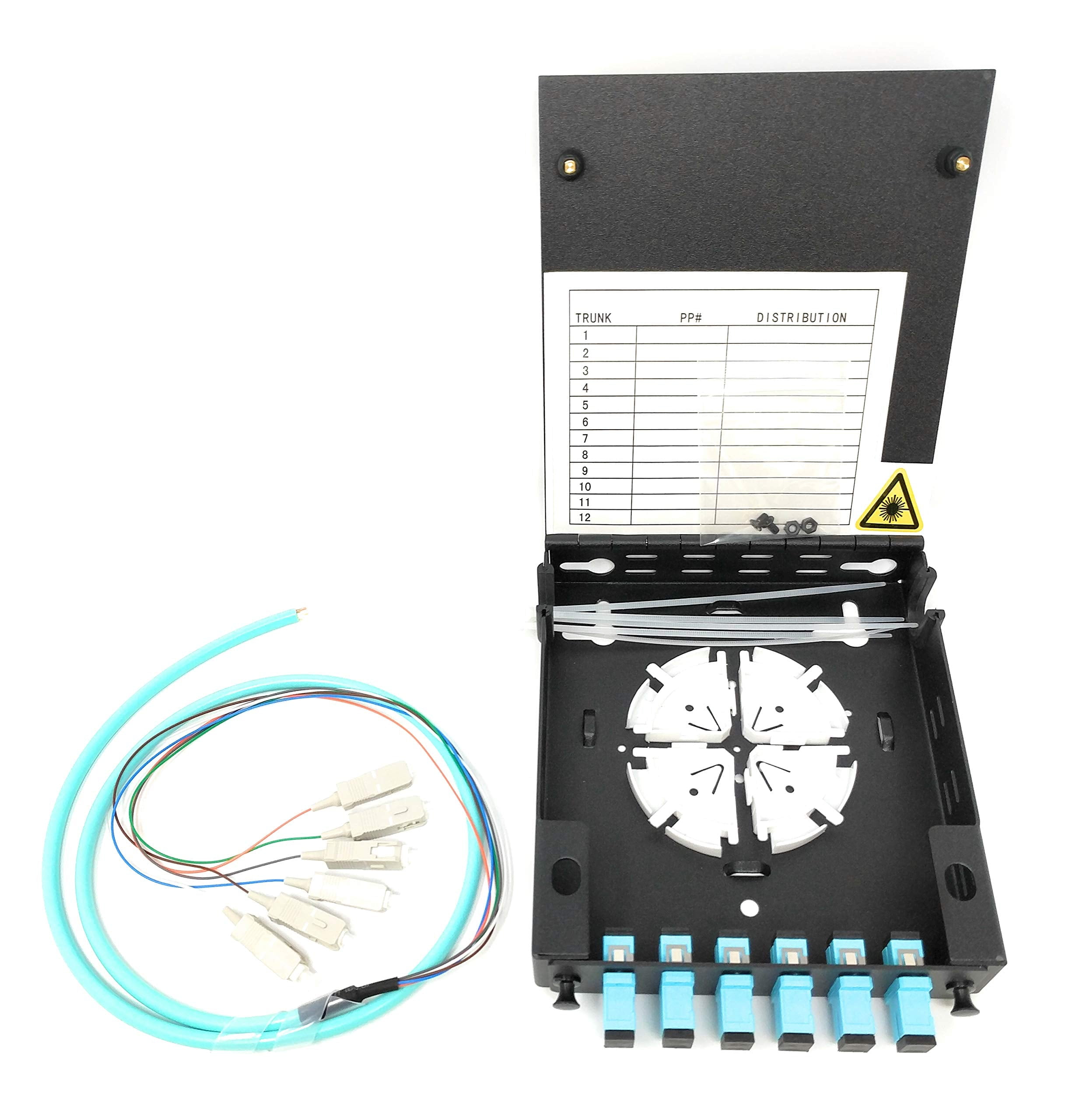 Ultra Spec Cables 6 Port Wall Mount Fiber Enclosure with Spool ...