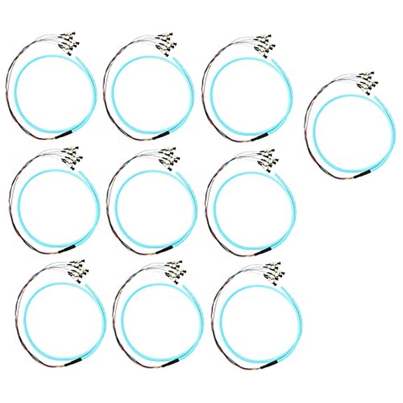 Ultra Spec Cables 6 Strand Multimode OM3 50/125 FC-UPC Fiber Pigtail, 1 Meter - 10 Pack for Splice