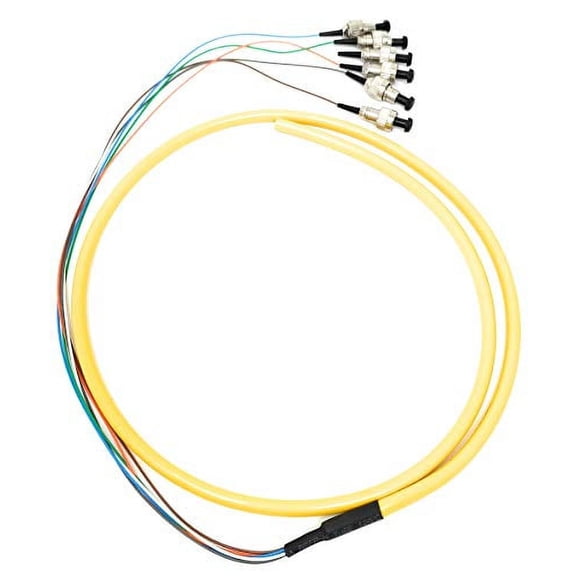 Ultra Spec Cables 6 Strand Singlemode 9/125 FC-UPC Fiber Pigtail, 1 Meter for Splice