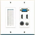 thumbnail image 1 of Ultra Spec Cables Brush and VGA 2 HDMI 3.5mm Coax Wall Plate, 1 of 1