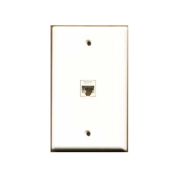 Ultra Spec Cables Cat6 Ethernet Wall Plate 1 Port - 2 Pack