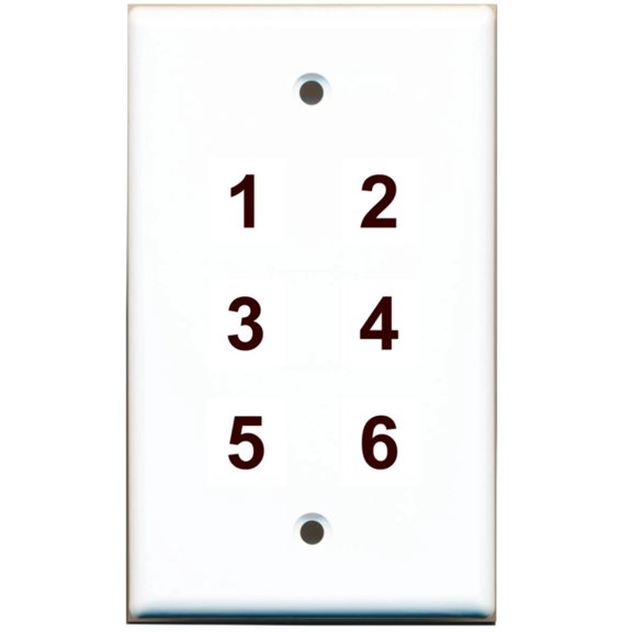 Ultra Spec Cables Custom Wall Plate White with up to 6 Keystone Ports