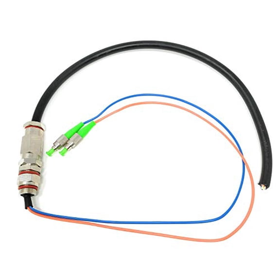 Ultra Spec Cables - FC/APC (2 Strand) Singlemode (9/125) Fiber Optic Waterproof Armored Splice Pigtail - 5M