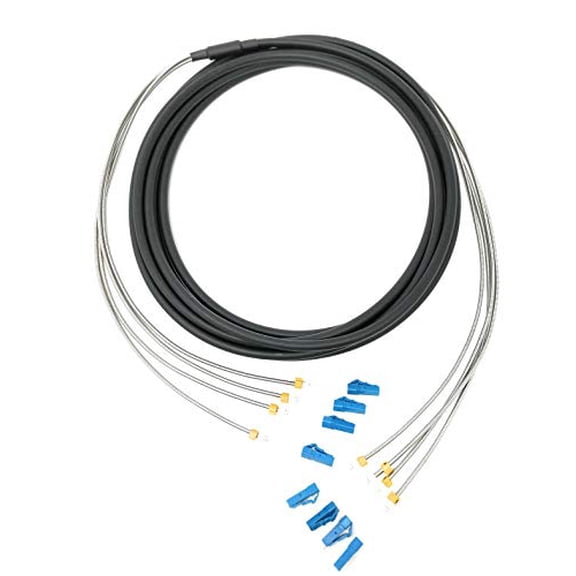 Ultra Spec Cables FTTA/CPRI Waterproof Armored LC-UPC Singlemode 4 Core Outdoor LSZH Fiber Optic Cable - 2 Meter