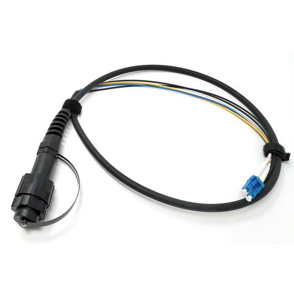 Ultra Spec Cables FTTA Circular Encapsulated LC-UPC to LC-UPC 2 Core Singlemode TPU Outdoor Fiber Optic Cable - 1 Meter