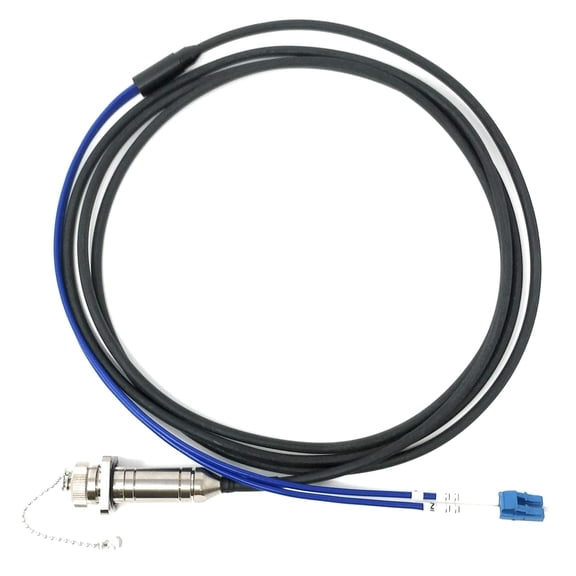 Ultra Spec Cables FTTA Screw-type Stainless Steel Socket to LC-UPC Singlemode Duplex TPU Cable - 3 Meter