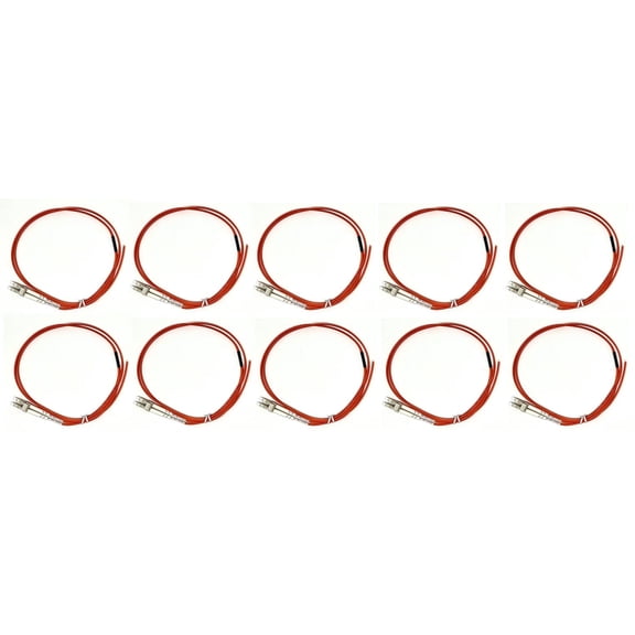 Ultra Spec Cables Fiber Optic Pigtail LC Multimode Duplex 1M (62.5/125) 2.0mm (10 Pack) for Splice