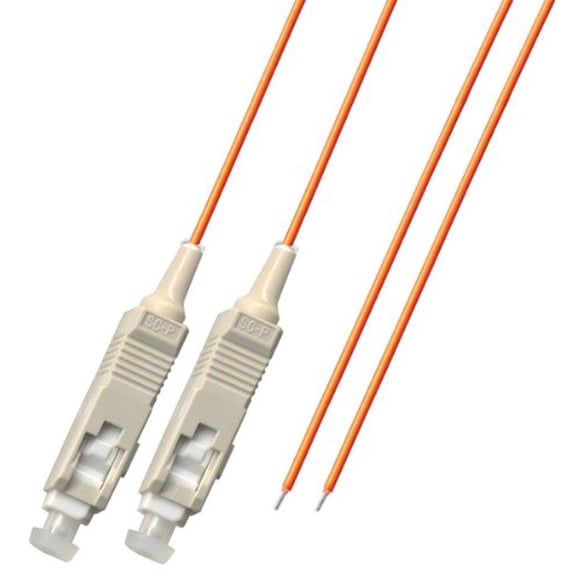 Ultra Spec Cables Fiber Optic Pigtail SC Multimode Duplex 1M (50/125) 2.0mm for Splice