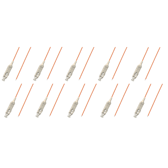 Ultra Spec Cables Fiber Optic Pigtail SC Multimode Simplex 1M (62.5/125) 3.0mm - 10 Pack