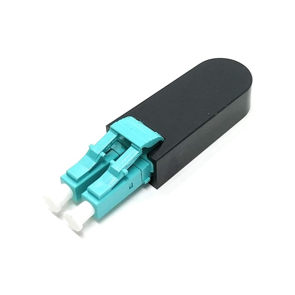 Ultra Spec Cables LC Fiber Optic 40Gb OM4 Multimode 50/125 Loopback Adapter - Aqua