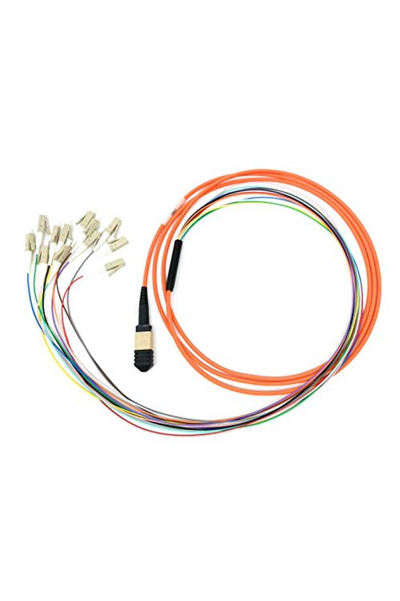 Ultra Spec Cables Multimode OM1 MPO Female to 12 x LC-UPC Simplex Fanout Cable, 25 Meter