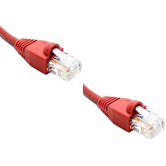 Ultra Spec Cables Pack of 2 - Red 1FT Cat6 Ethernet Network Cable LAN Internet Patch Cord RJ45 Gigabit