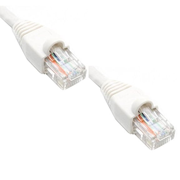 Ultra Spec Cables Pack of 2 - White 1FT Cat6 Ethernet Network Cable LAN Internet Patch Cord RJ45 Gigabit