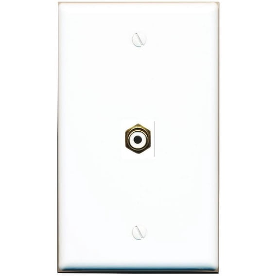 Ultra Spec Cables RCA Wall Plate 1 Port - 10 Pack