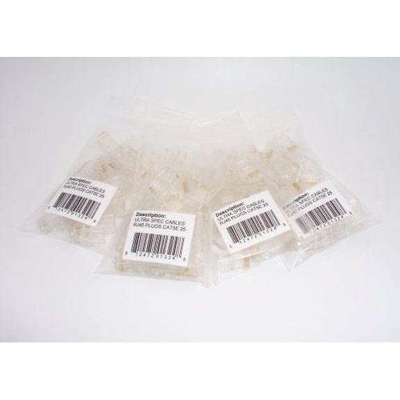 Ultra Spec Cables RJ45 Ends Modular Plugs CAT5E ETHERNET Cable END CONNECTORS
