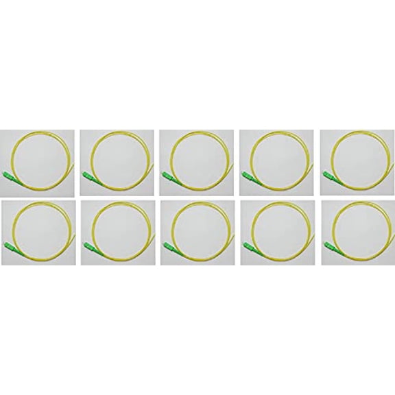 Ultra Spec Cables SC/APC Singlemode 9/125 Simplex Pigtail Fiber Optic 1M - 0.9 mil - 10 Pack for Splice