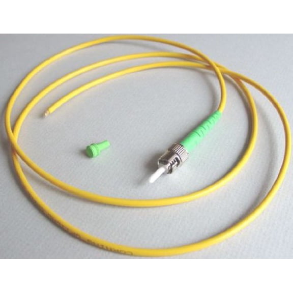 Ultra Spec Cables ST/APC Singlemode 9/125 Simplex Pigtail Fiber Optic 1M - 0.9 mil for Splice
