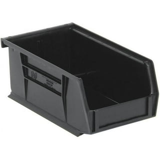 HART - 17 Gallon Heavy Duty Latching Plastic Storage Box, Black Base/Blue  Lid, Set of 4