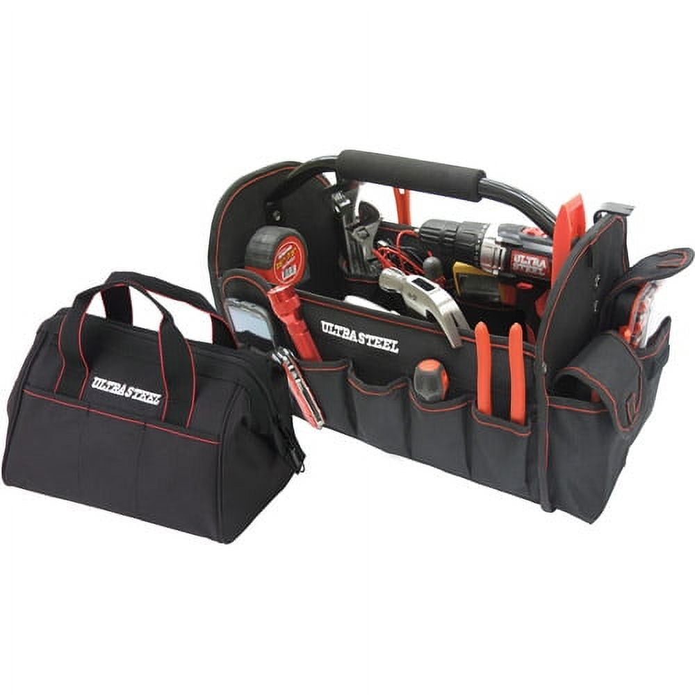 Ultra Steel 16 inch Open Tote Tool Storage and 12 inch Bag